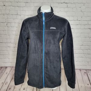 Columbia Dark Gray and Blue Fleece Jacket Size XL